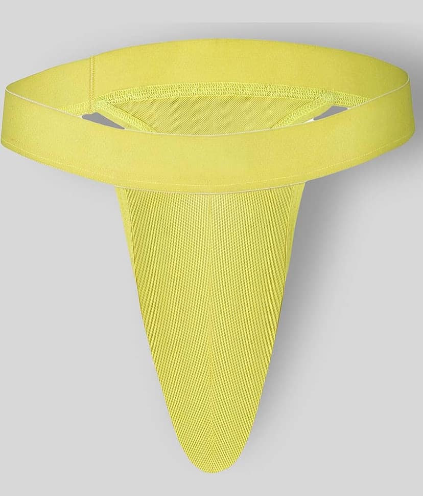 Bruchi Club Pack of 1 Nylon Thongs For Men's ( Yellow ) view 2