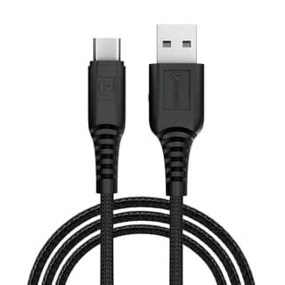 Zap-C Auto USB A to C Sync Charge Cable with Android Auto & Car Play support UL1225BLK-0120