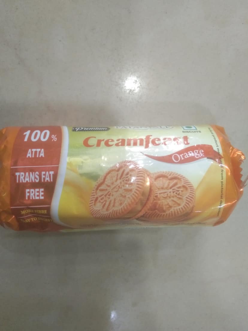 Patanjali Creamfeast Orange Biscuits