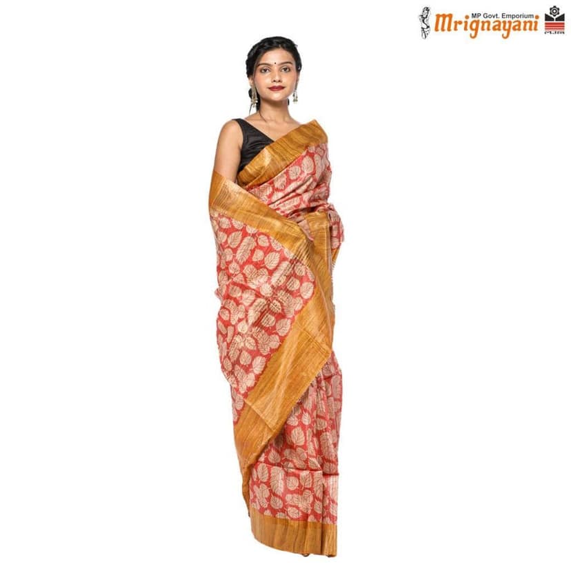 HANDLOOM KOSA SILK SAREE WITH BLOUSE (SKU - 1ST506230522, SAREE-1166) view 3