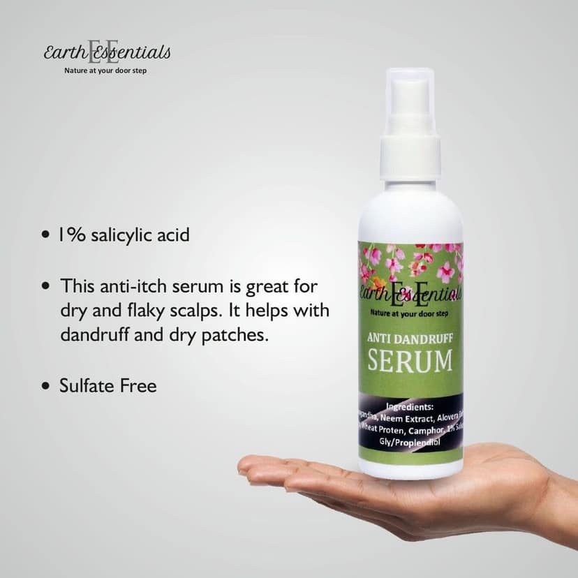 Anti Dandruff Serum is formulated to bring long-term relief to dry, flaky scalps. Ashwagandha and Neem tree ingredients help to maintain Scalp view 4