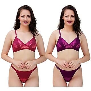 U-Light Sona Lingerie Set For Women | Bridal Lingerie Set For Women | Beautiful Combo Of Lingerie Set