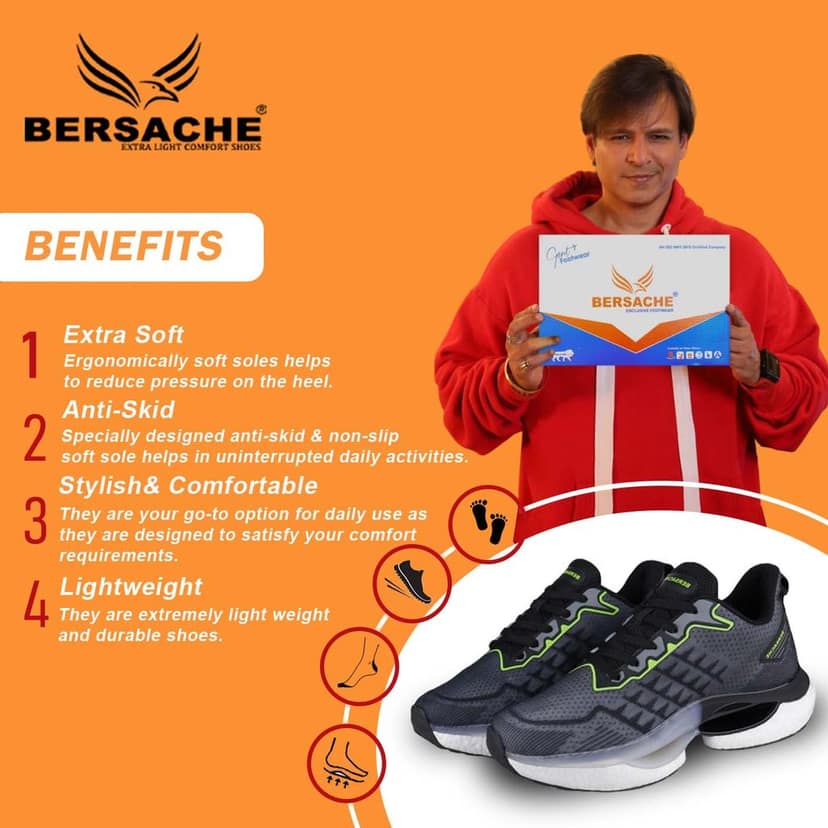 Bersache Premium Sports ,walking,Gym,cricket, Trending Running Shoes For Men's view 2