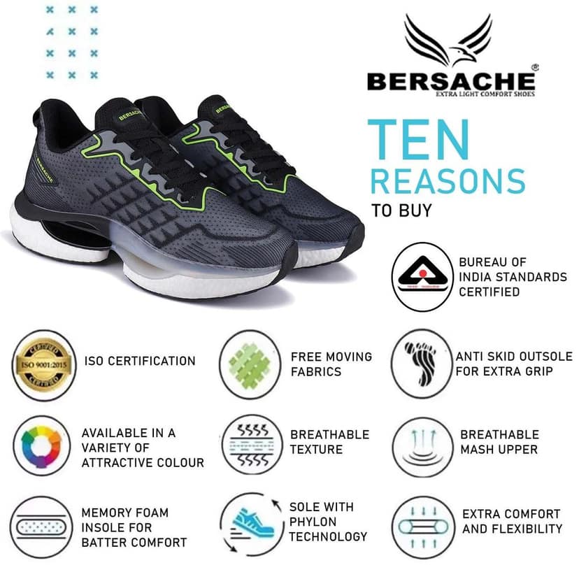 Bersache Premium Sports ,walking,Gym,cricket, Trending Running Shoes For Men's view 7