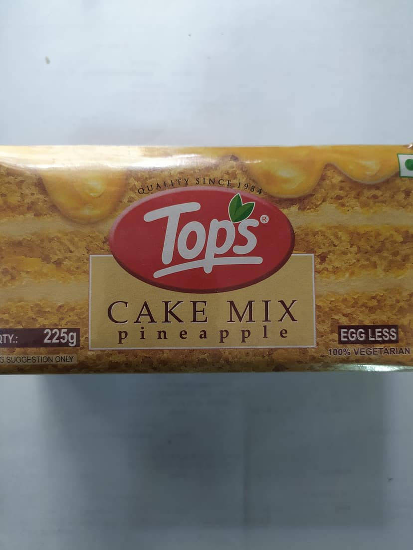 Tops Cake mix Pineapple Egg less 100% vegetarian