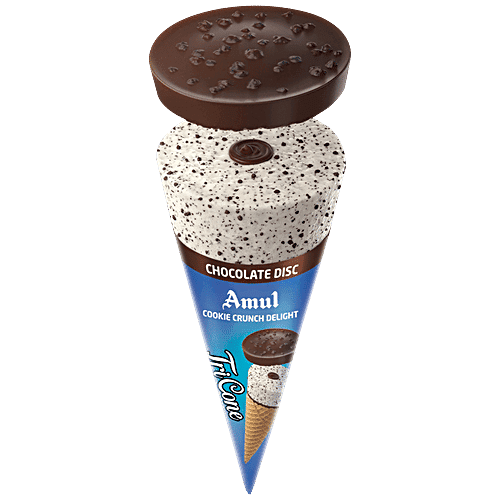 Amul Tricone Cookie Crunch Delight Ice Cream, 120 ml