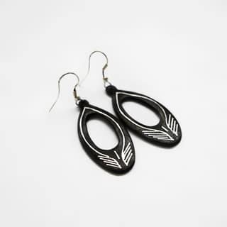 Bidri Work Ear Ring Tarkashi Medium (1SMTEARKA00536)