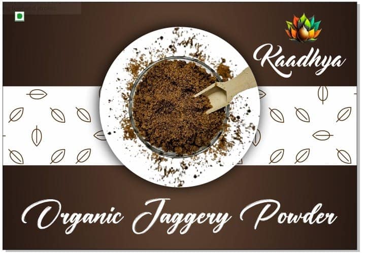 "Kaadhya Organic Jaggery Powder - 100% Natural, Unrefined, Vegan Sweetener" Pack of 2 view 3