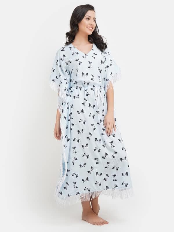 KOI SLEEPWEAR Kaftan with Beautiful Bow-Print view 3