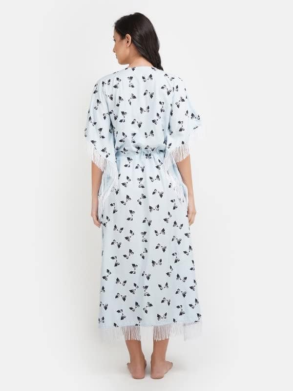 KOI SLEEPWEAR Kaftan with Beautiful Bow-Print view 5