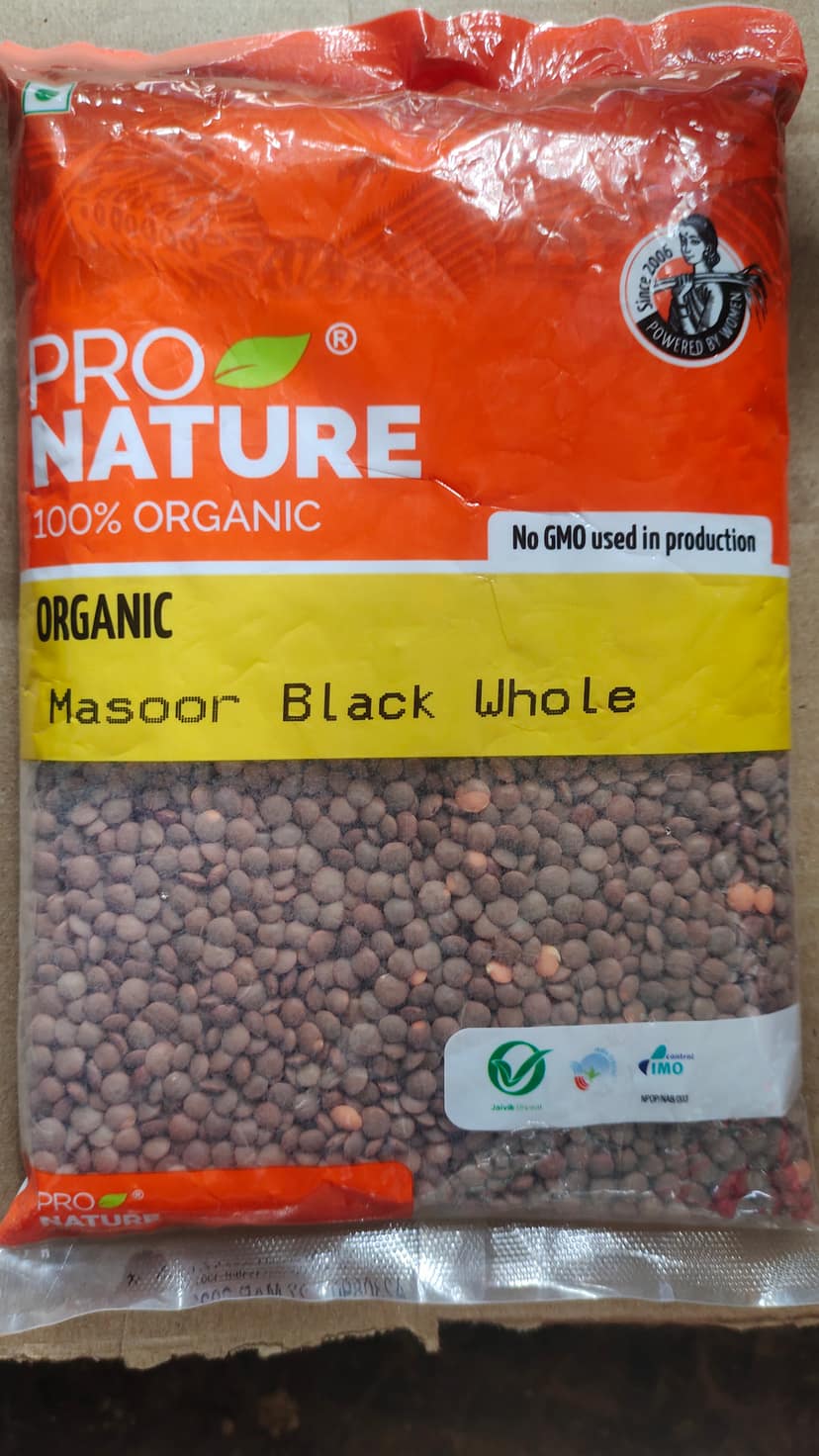 Pro nature organic masoor black whole