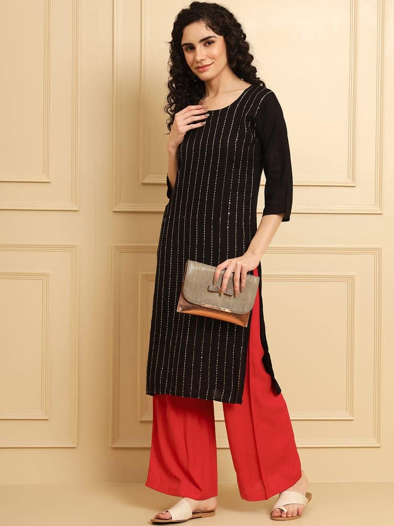 Soft Colors Regular Fit Pocket Palazzo (Magenta) view 8