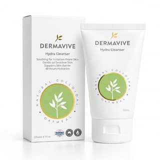 Dermavive Hydrating Facial Cleanser with Colloidal Oatmeal, 120 ml Dermavive Hydrating Facial Cleanser with Colloidal Oatmeal, 120 ml - 120 ml (Pack of 1)