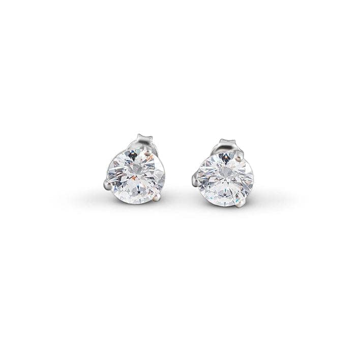 Silver Solitaire Dream 6 mm Earrings with 8 mm Pendant Set view 7