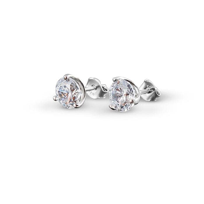 Silver Solitaire Dream 6 mm Earrings with 8 mm Pendant Set view 8