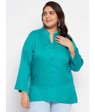 VINAAN Women's Rayon Regular Top ( Brown )