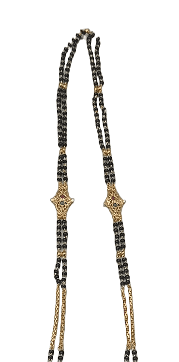 22K Gold Plated Traditional Indian Marathi Mangalsutra Necklace for Women view 3