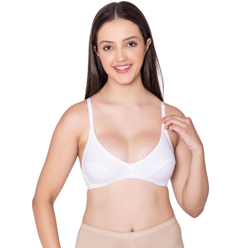 Bodycare polycotton wirefree convertible straps comfortable non padded bra-1531B