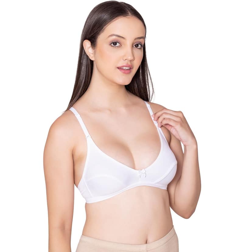 Bodycare polycotton wirefree convertible straps comfortable non padded bra-1531B view 3