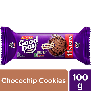 Britannia Good Day - Chocochip Cookies - Crunchy - Teatime Snack - 111 G