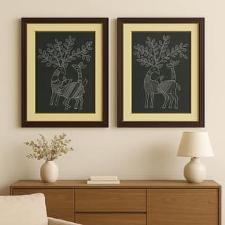 Echoes of Ash – Bastar Tribal Art (Pack of 2)