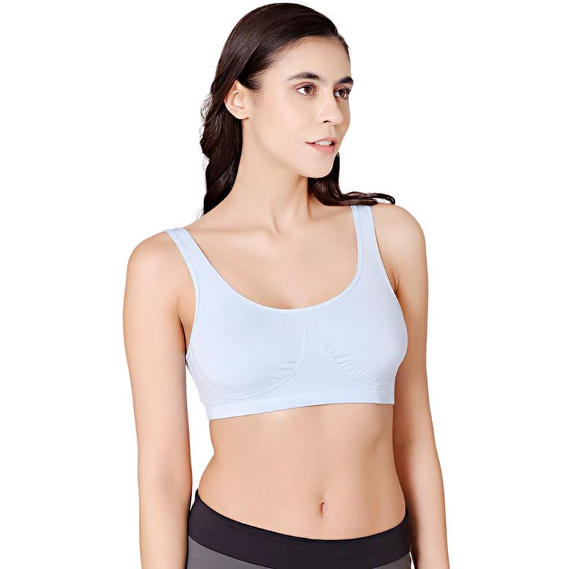 Bodycare modal spandex wirefree broad straps soft cup sleep bra-1625LILAC view 3