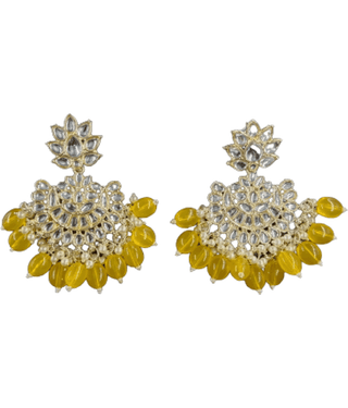Jiyanshi fashion Yellow Danglers Earrings ( Pack of 1 )
