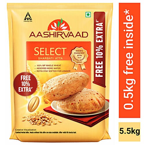 Aashirvaad Select Sharbati Atta - 5 kg