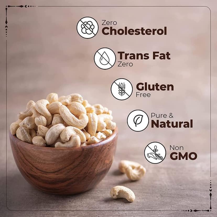 THE DRIED FRUIT COMPANY Cashews Natural Cashew Kaju Kaaju Cashew Nut Unsalted Cashew Whole Cashews In Fresh Dry fruits Nutritious Delicious 250g Pack of 1 view 3