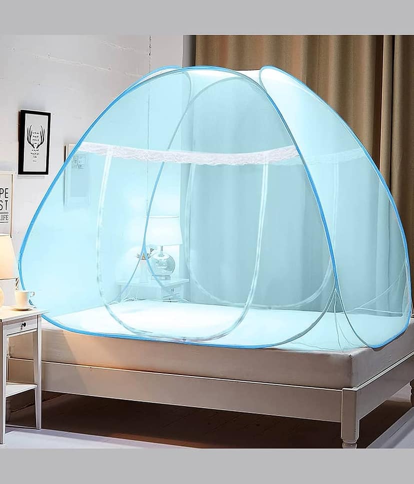 Evafly - Blue Polycotton Tent Mosquito Net, Machardani ( Pack of 1 )