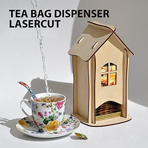 Haoser Stylish Tea Bag Dispenser for Your Beautiful Dining Table, Tea Bag Dispenser for Office Table (H-BP3-DSPSR-TBAG_Beige_5INx5INx9IN) view 2