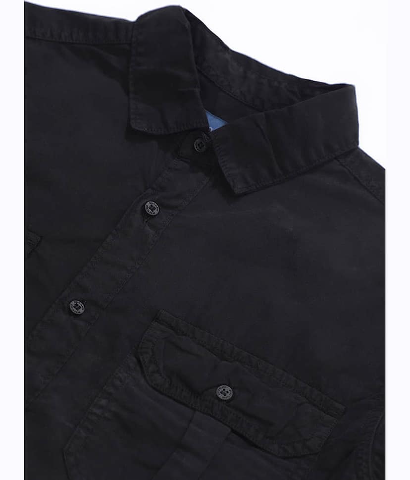 Bene Kleed 100% Cotton Regular Fit Solids Full Sleeves Men's Casual Shirt - Black ( Pack of 1 ) view 2