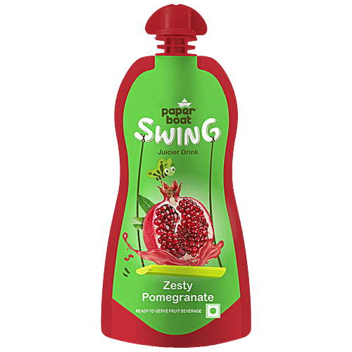 Paperboat Swing Swing Juicer Drink - Zesty Pomegranate , Thick & Flavourful, Ready To Serve, 250 ml Pouch