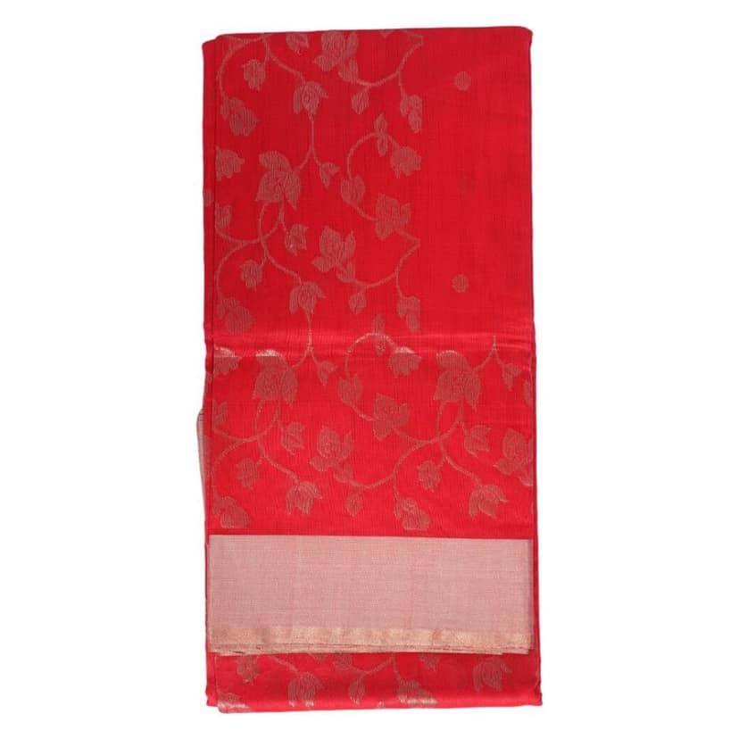 HANDLOOM CHANDERI SAREE- MERCERISED(COTTON+SILK MIX) WITH BLOUSE (SKU - 1SC103041219 SAREE- 71) view 2