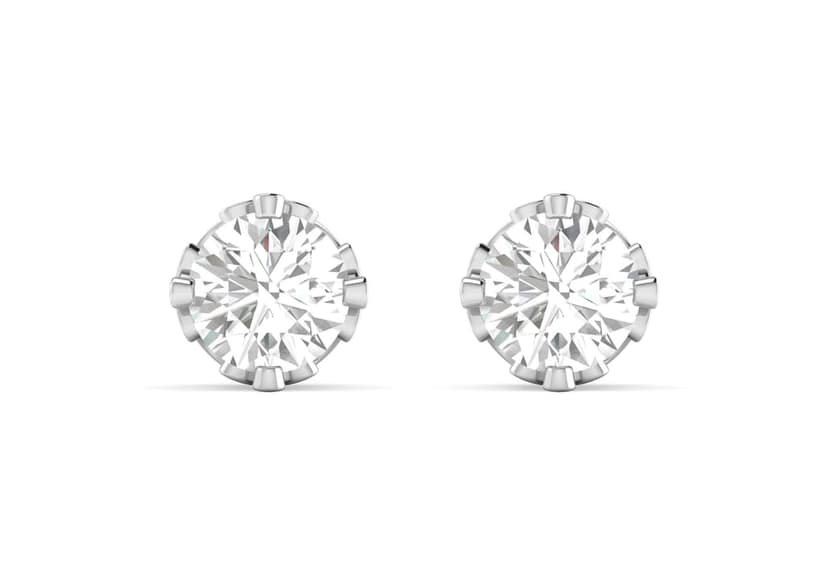 Coronet Solitaire Studs view 4