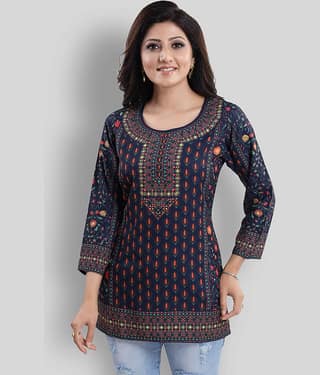 Crepe Short Kurti For Women (Pack of 1)