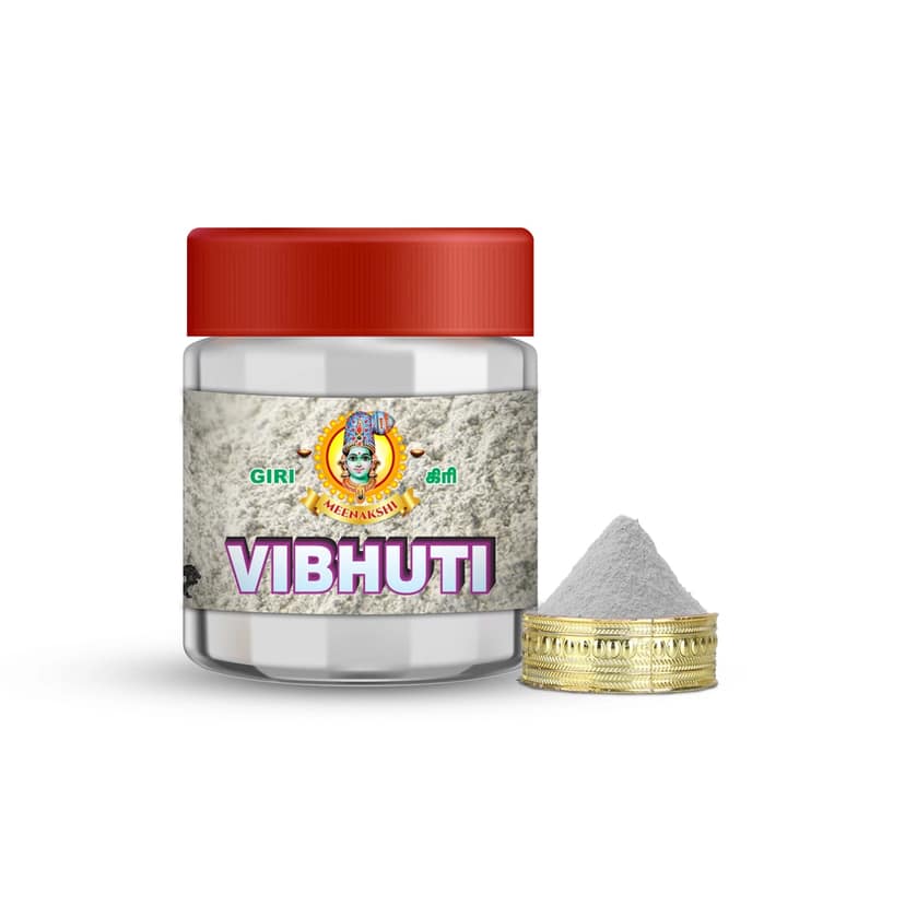 Giri Javadhu Vasanai Vibhuti | Thiruneeru | Scented Holy Ash | Viboothi | Bhasma for Pooja 50 gram Bottle view 2