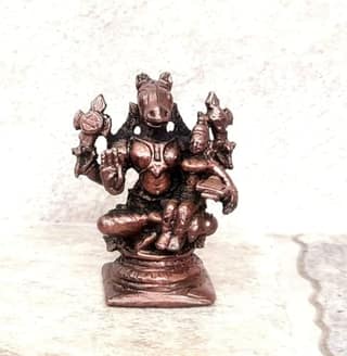 Searchers Paradise - Copper Idols of Lakshmi varahar,2.5 inches, Copper Handmade 60 Grams, Patina Antique Finish, Pack of 1 Piece
