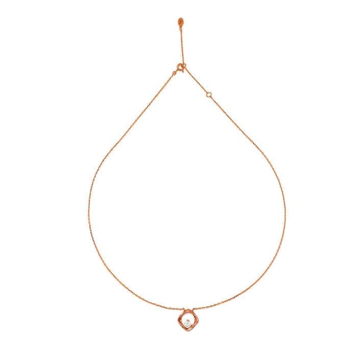Rose Gold Crystal Window Necklace view 7
