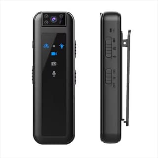 AUSHA Mini Body Worn Camera HD | Infrared Night Vision, 180° Rotatable Lens, Portable Clip Camera | Security, Cycling & Personal Safety