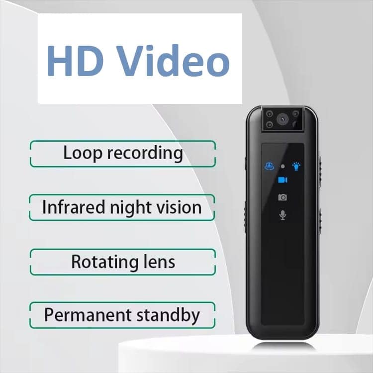 AUSHA Mini Body Worn Camera HD | Infrared Night Vision, 180° Rotatable Lens, Portable Clip Camera | Security, Cycling & Personal Safety view 4