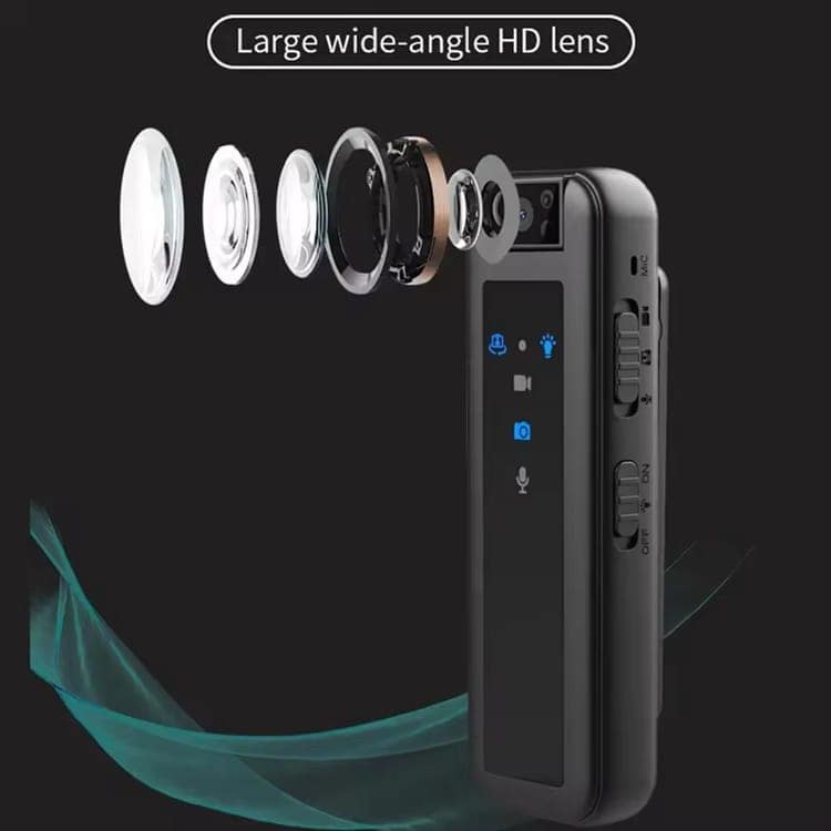AUSHA Mini Body Worn Camera HD | Infrared Night Vision, 180° Rotatable Lens, Portable Clip Camera | Security, Cycling & Personal Safety view 6