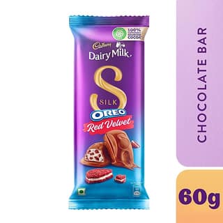 Cadbury Dairy Milk Silk Dairy Milk Silk Oreo Red Velvet, 60 G