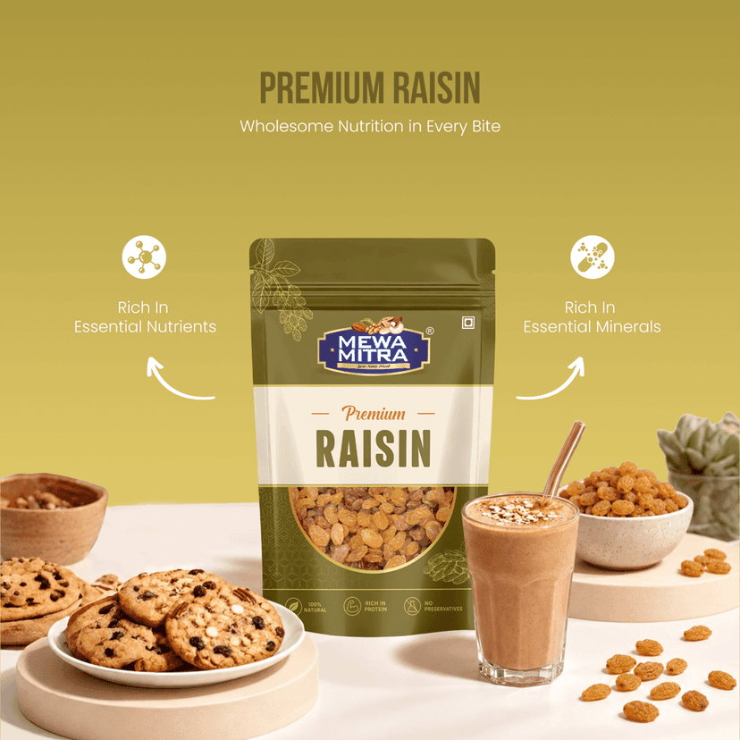 MewaMitra Premium Raisins 250g | Golden Kishmish | Naturally Sweet Dry Fruits view 3