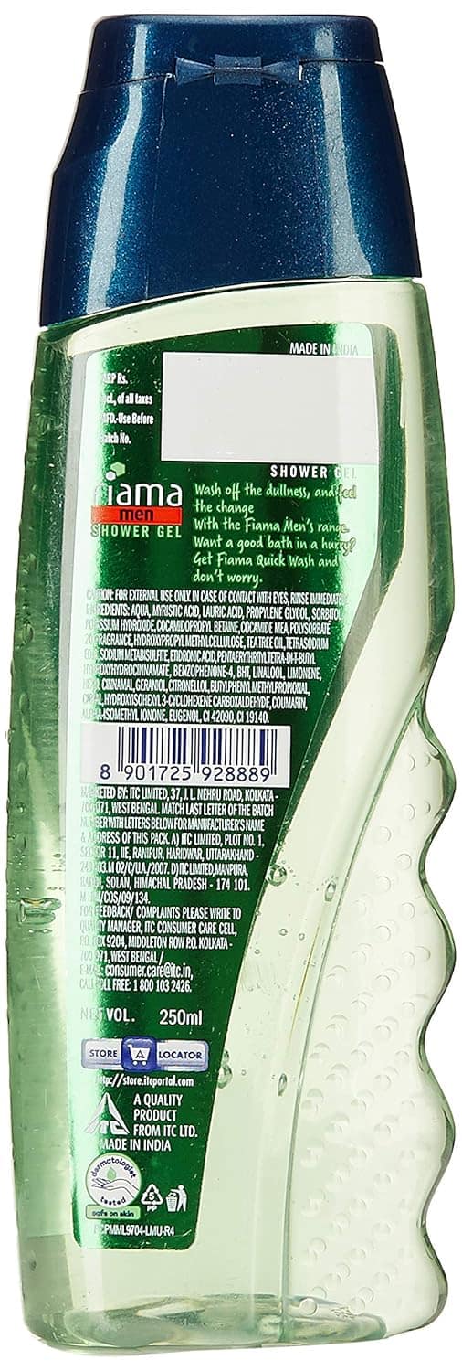 Fiama Men Shower Gel, Quick Wash And Oil Control - 250Ml view 2