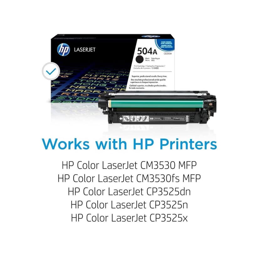 HP 504A Black Original LaserJet Toner Cartridge (CE250A) view 4