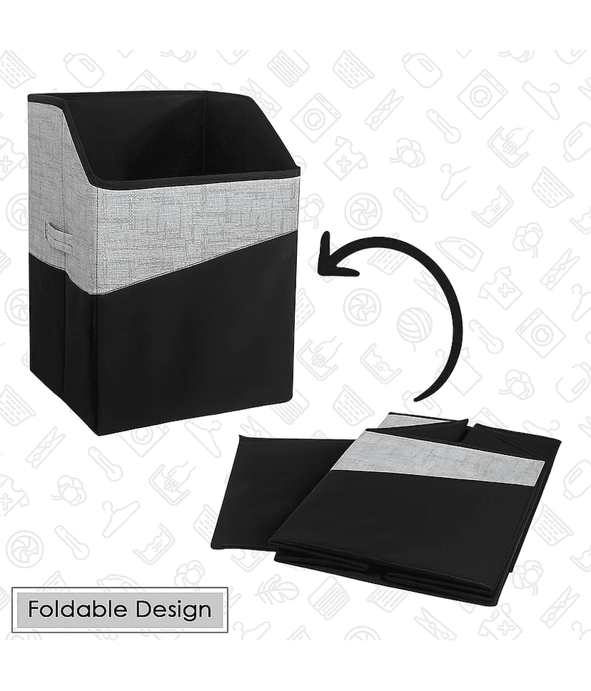 Waji Va Foldable Laundry Basket 75L for Clothes Toys Blanket Storage Non Woven Fabric Organizer with Handle view 2