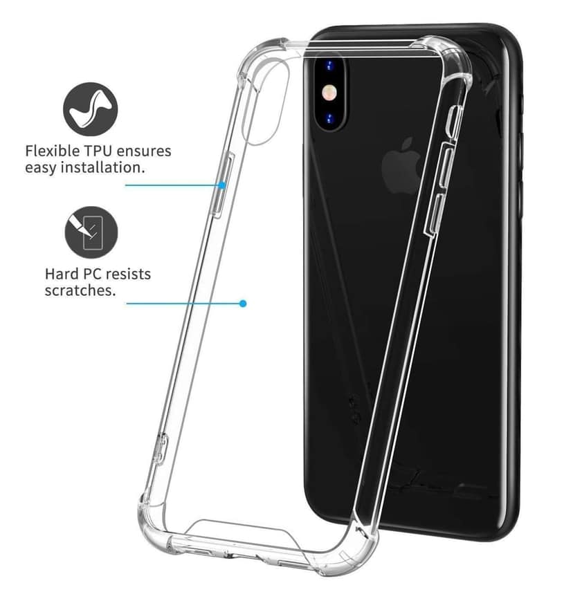 Faircost for iPhone Xs Max Back Cover Shockproof (Silicon| Transparent) view 6