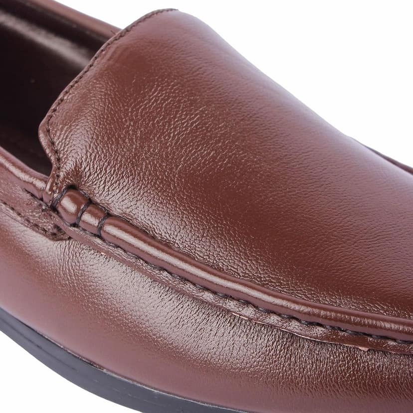 FEATHER LEATHER Genuine Leather Formal Shoe for Men's - Comfortable Slip on Loafers Shoes - Suitable for Formals, Office Wear, Dress Up Shoes view 9