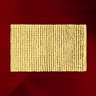Natural Fiber Textured Bath Mat & Doormat | Absorbent & Durable Home Floor Rug